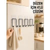 Mey İthalat® 4 Adet Yapışkanlı Askı Çok Amaçlı Mutfak Banyo Düzenleyici Askılık