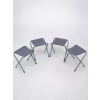 Mey İthalat® 4 Kişilik Katlanabilir Kamp Masası Seti 4 Tabureli 50-65 cm Ayarlanabilir Yükseklik