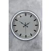 Mey İthalat® 40 cm Beyaz Metal Sade Duvar Saati