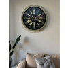 Mey İthalat® 40 Cm Metal Antik Roma Eskitme Duvar Saati