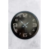 Mey İthalat® 40 cm Siyah Metal Modern Duvar Saati