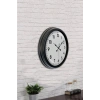 Mey İthalat® 40 cm Siyah Metal Standart Duvar Saati