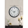 Mey İthalat® 40 cm Siyah Metal Standart Duvar Saati