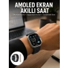 Mey İthalat® 49mm Akıllı Saat Amoled Ekranlı Kadın Erkek Kol Saati Plastik Kordon Yeni Nesil