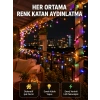 Mey İthalat® 5 Metre Şeffaf Kablo LED Peri Işığı 50 Ampullü Dekoratif Led Yeni Nesil
