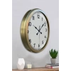Mey İthalat® 52 cm Eskitme Metal Dekoratif Duvar Saati