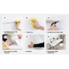 Mey İthalat® 6 Adet Yapışkanlı Beyaz Mermer Desenli Sticker 30x30 cm
