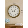 Mey İthalat® 60 cm Eskitme Metal Retro Duvar Saati
