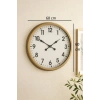 Mey İthalat® 60 cm Eskitme Metal Standart Duvar Saati