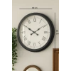 Mey İthalat® 60 cm Siyah Metal Roma Rakamlı Duvar Saati