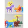 Mey İthalat® 676 Toy Play 12 Parça Renkli Mini Çiftlik Hayvanları Figür Seti 4-6 cm