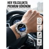 Mey İthalat® Akıllı Saat Çelik Kordonlu Amoled Ekran Android ve İOS Uyumlu Çağrı Cevaplayabilen Yeni Nesil