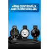 Mey İthalat® Amoled Ekran 3 Kordonlu Akıllı Saat 5.0 Bluetooth Bağlantılı Android ve İOS Uyumlu
