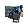 Mey İthalat® Android Projeksiyon Siyah Taşınabilir Sinema Projektörü 4k 1080p Ev Sineması Bluetooth