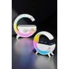 Mey İthalat® Android Uyumlu Akıllı Bluetooth Hoparlör Kablosuz Şarj Cihazı Standı