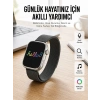 Mey İthalat® Android ve İOS Uyumlu Uyku ve Sağlık Takibi Yapabilen 3 Kordonlu Akıllı Saat