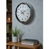 Mey İthalat® Asil Motif Krom 40 Cm Metal Duvar Saati