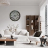 Mey İthalat® Atlas  40 Cm Metal Duvar Saati