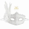 Mey İthalat® Beyaz Tüylü Venedik Lüks Balo Maskesi
