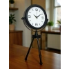 Mey İthalat® Black Elegant Metal Üç Ayaklı Masa Saati