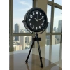 Mey İthalat® Black Luxury Modern Üç Ayaklı Metal Masa Saati