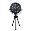 Mey İthalat® Black Luxury Modern Üç Ayaklı Metal Masa Saati