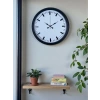 Mey İthalat® Black & White Baseline 40 Cm Metal Duvar Saati