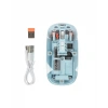 Mey İthalat® Bluetooth 5.2 ve 2.4G USB Kablosuz Mouse Pilli Mavi Tasarım