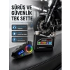 Mey İthalat® Bluetooth 5.4 İntercom ve Alarmlı Disk Kilidi Seti Güçlü Ses ve Güvenlik