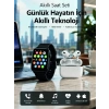 Mey İthalat® Bluetooth Arama Özellikli Akıllı Saat Seti Kablosuz Kulaklık Hediyeli, Android & iOS Uyumlu