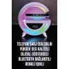 Mey İthalat® Bluetooth Hoparlör 15W Kablosuz Hızlı Şarj LED Gece Lambası