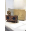 Mey İthalat® Bluetooth Hoparlör Ahşap Klasik Retro Gramofon Bluetooth Müzik Kutusu