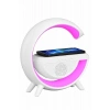 Mey İthalat® Bluetooth Hoparlör G Şekli Atmosfer Akıllı Rgb Lamba Wireless Kablosuz Şarj