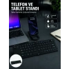 Mey İthalat® Bluetooth Katlanabilir Klavye USB-C Şarjlı 3 Cihaz Bağlantılı Taşınabilir Klavye