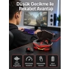 Mey İthalat® Bluetooth Kulaklık HD Ses Kaliteli Işıklı Metal Kasa Ios Android Uyumlu Mikrofonlu