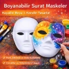 Mey İthalat® Boyanabilir Surat Model Maske – Lastikli | Kendin Tasarla