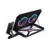 Mey İthalat® Çift Fanlı Laptop Soğutucu RGB Işıklı Sessiz Notebook Standı