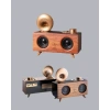 Mey İthalat® Çift Hoparlörlü Retro Bluetooth Speaker 1800mAh Bataryalı AUX USB SD Kartlı