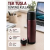 Mey İthalat® Çift Katmanlı Vakumlu Termos Ofis Araç Kamp İçin Paslanmaz Çelik Termos