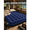 Mey İthalat® Çift Kişilik Şişme Yatak Dayanıklı Vinil Kamp ve Misafir Kullanımına Uygun