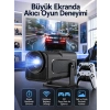 Mey İthalat® Çift Kollu Game Box Projeksiyon Cihazı Kumandalı Android Tv Dahili Hoparlör