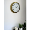 Mey İthalat® Classic White Gold 40 Cm Metal Duvar Saati