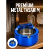 Mey İthalat® Dekoratif Çakmaklı Küllük Kolay Temizlenebilir Metal Yeni Nesil