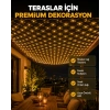 Mey İthalat® Dekoratif LED File Işık Ağ Tasarımlı Balkon Bahçe ve Oda Aydınlatması