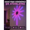 Mey İthalat® Dekoratif RGB Fireworks LED Duvar Işığı Çok Renkli Telefon Kontrollü LED Aydınlatma