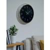 Mey İthalat® Dekoratif Ve Şık 40 Cm Krom Metal Duvar Saati