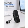 Mey İthalat® Dijital Ekranlı Bluetooth Kulaklık Tek Kulaklıklı Klipsli Kompakt Tasarım