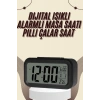 Mey İthalat® Dijital Masa Saati Termometreli Takvim Çalar Saat Led Ekran Pilli
