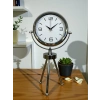 Mey İthalat® Elegance Krom Tripod Üç Ayaklı Metal Masa Saati