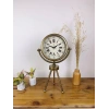 Mey İthalat® Eskitme Metal Mini Tripod Orient Masa Saati 45×26 cm